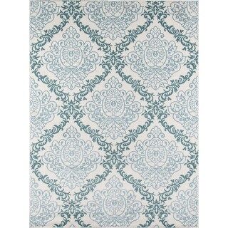 Momeni Brooklyn Heights Polyester Blend Damask Area Rug (Ivory 3'11" x 5'7") | Bed Bath & Beyond