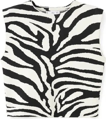 Zebra Jacquard Sleeveless Top | Nordstrom