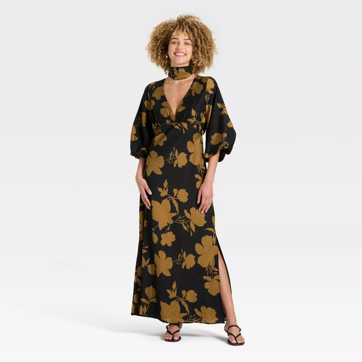 Women's Tie Neck Maxi Dress - A New Day™ | Target
