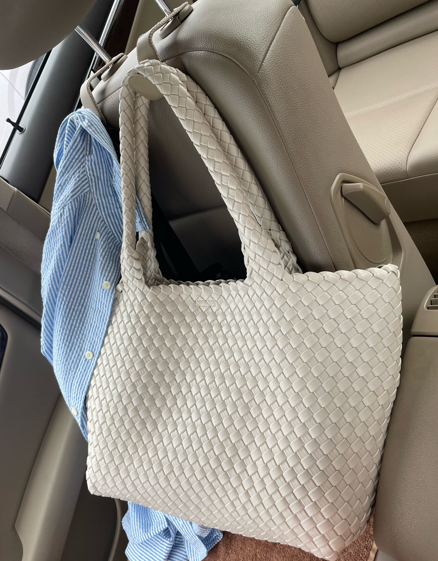 Affordable everyday woven leather tote for summer ☁️ comes with a pouch inside! Love it for everyday errands, as a laptop bag, and a cute travel tote to bring on a trip!
—
Travel accessories, travel outfit, neutral aesthetic, summer outfit, summer accessories 

#LTKItBag #LTKFindsUnder100 #LTKTravel