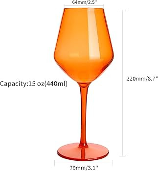 Colorful Wine Glasses, Unbreakable Set of 6 Long Stem Glass, 18OZ Tritan Plastic Color Drinkware,... | Amazon (US)