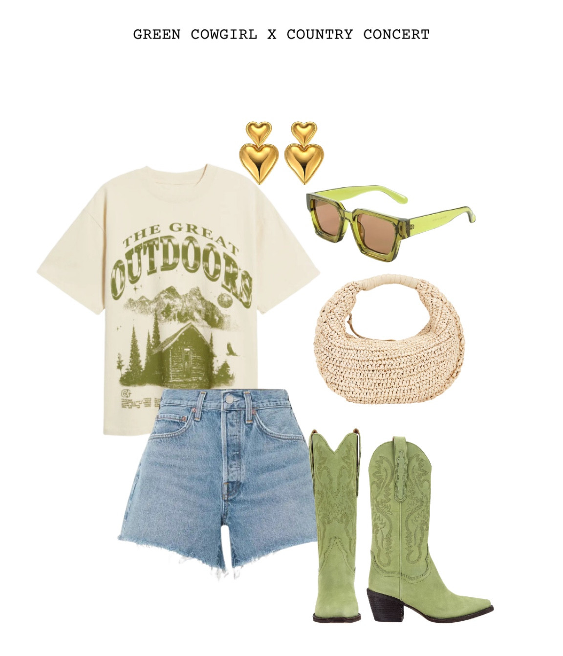This graphic tee 💚💚 

country concert l country concert outfit l outfit inspo l country inspo 

#LTKFestival