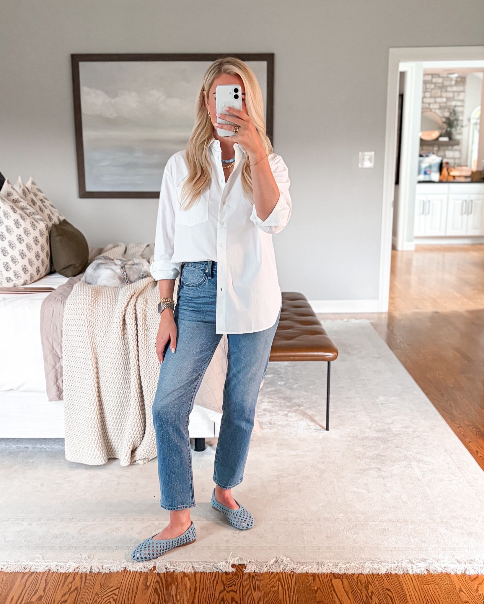 Wearing a small in the button down & 27 in the jeans -  both fit true to size 


#LTKootd #LTKgrwm #LTKSeasonal