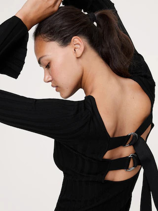 Sculpted Ribbed Backless Top | Banana Republic (US)