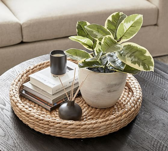 Handwoven Seagrass Round Tray | Pottery Barn (US)