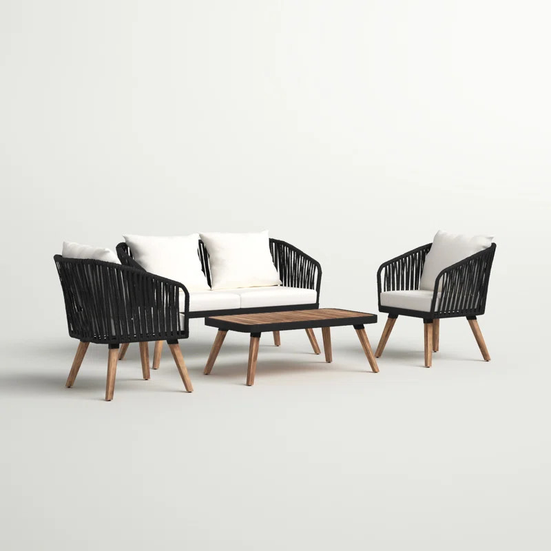 Larry 4 - Person Seating Group with Cushions | Wayfair Professional