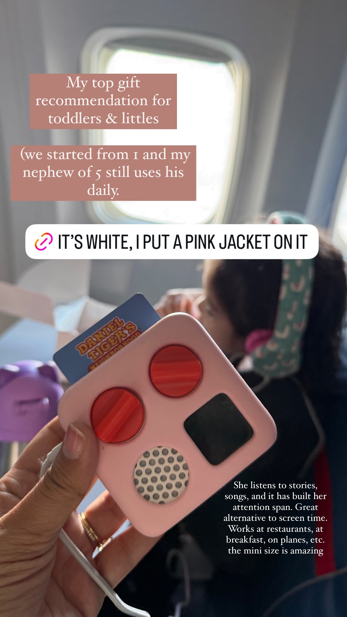A friend of mine’s daughter just turned one and they needed ideas on what to spend money on for her gift. I came up with QUITE an extensive list and the top of it was the Yoto player. We have the mini and I have the pink “jacket” on it - we love it! You can buy cards or record your own. We’ve had family and friends read her stories and sing songs and she can pick and card and play it by herself. Great gift that grows with you! 

 #LTKGiftGuide #LTKHoliday #LTKKids
