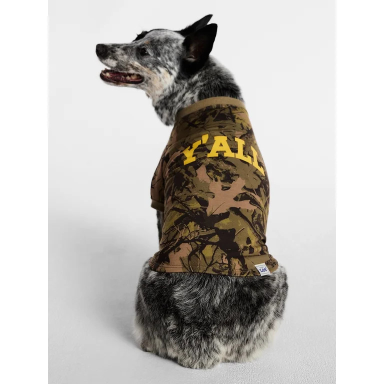Kacey Lee Camo Print Y'all Pet Tee for Cats and Dogs, Green Camo, Extra Small | Walmart (US)