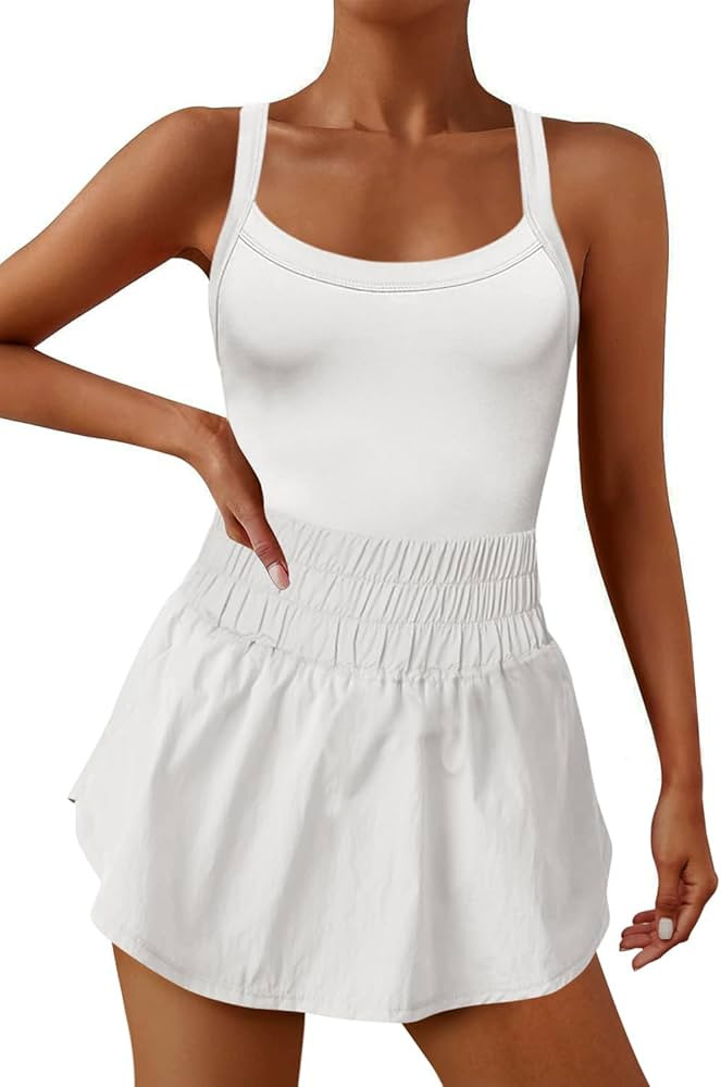 SENSERISE Womens Athletic Romper Running Onesie One Piece Workout Sets Tennis Dresses Shorts Golf... | Amazon (US)