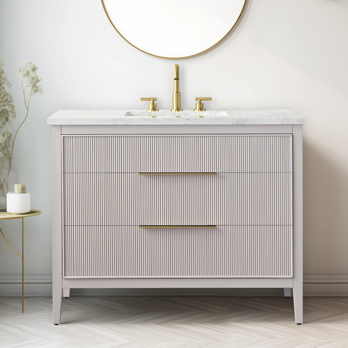 Bilroy 42'' Single Bathroom Vanity with Engineered Stone Top | Joss & Main