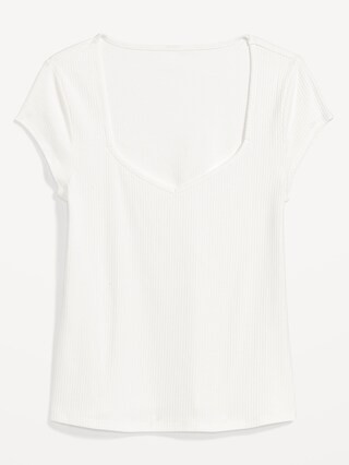 Sweetheart Rib-Knit T-Shirt for Women | Old Navy (US)