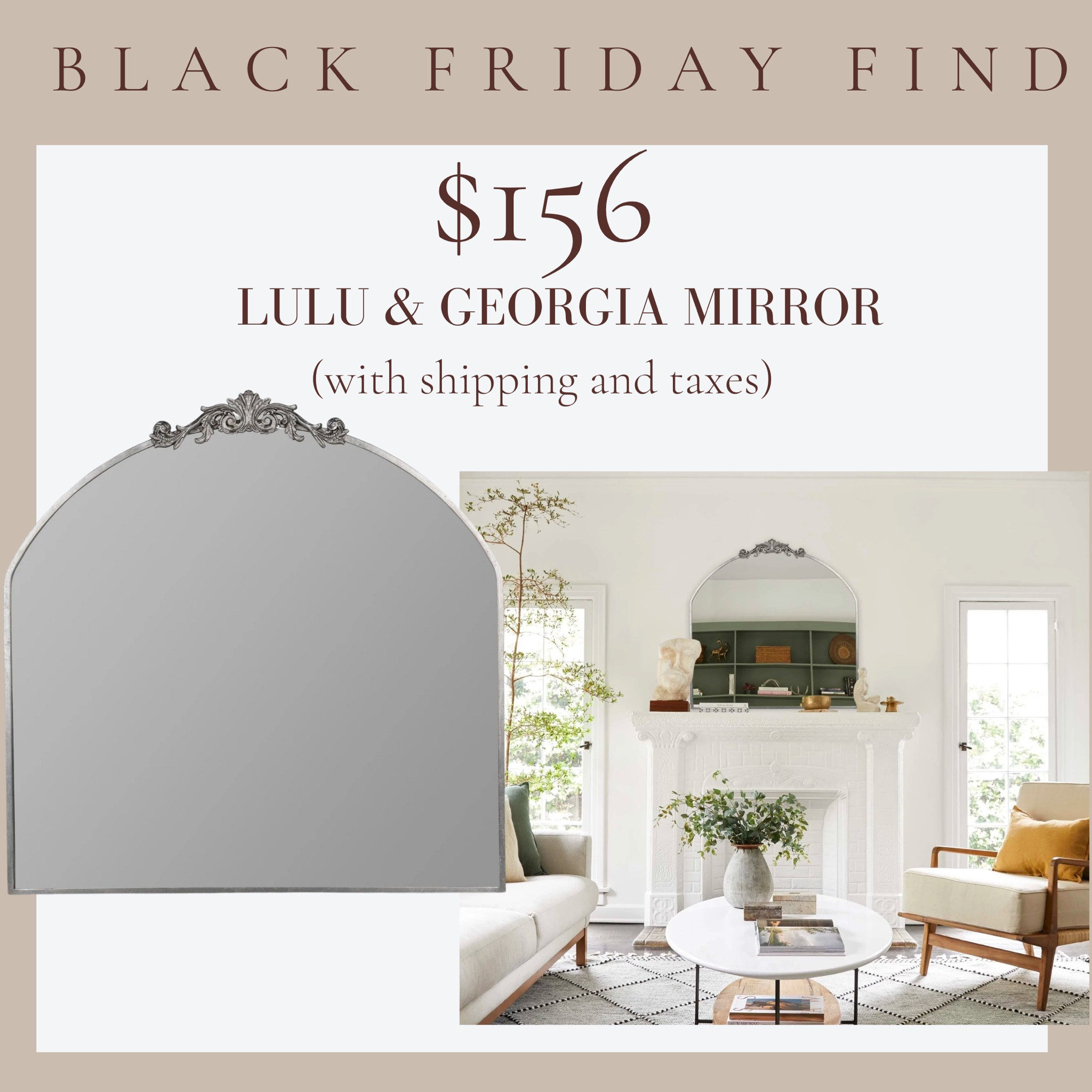 WOW. This Black Friday Lulu and a Georgia mirror is just $156 with tax and shipping. Originally $448.

Silver mirror. Ornate mirror. Vintage style mirror. Metallic mirror. Gleaming Primrose mirror. Scroll mirror. Lulu and Georgia sale. Leaning mirror. Mantle mirror. Lulu in Georgia dupe. Lulu and Georgia look for less. Tulca Mirror. #mirror #decor #livingroom #homedecor #lookforless #blackfriday #luluandgeorgia 

#LTKCyberweek #LTKhome #LTKsalealert