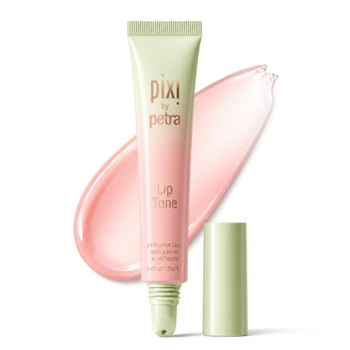 Pixi Beauty LipTone pH Reactive Lip Gloss in Naturalness | Color Changing Tinted Lip Balm with Rosehip Oil & Shea Butter | Non-Sticky Mirror-Shine Finish | 0.4 fl oz | Amazon (US)