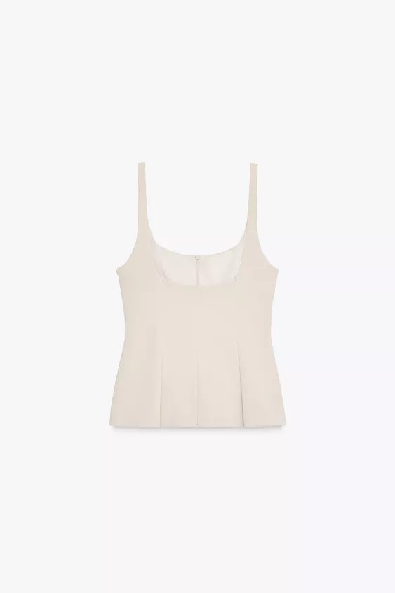 ZIPPER PEPLUM TOP | Zara US