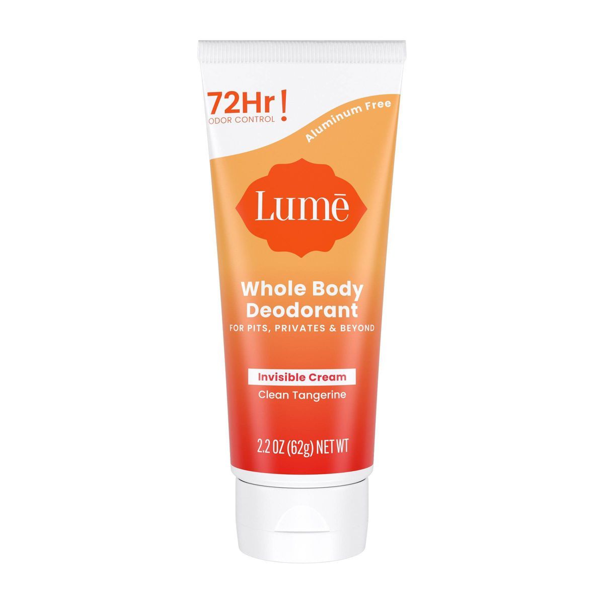 Lume Whole Body Invisible Cream Tube Deodorant - Citrus/Tangerine Scent - 2.2oz | Target