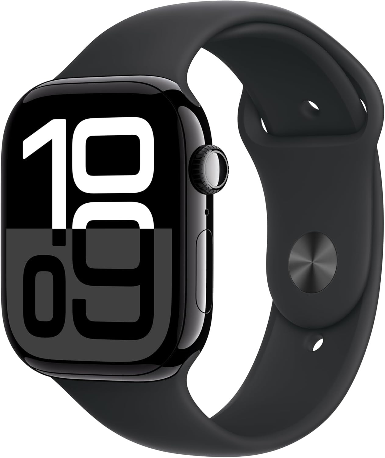 Apple Watch Series 10 [GPS 46mm case] Smartwatch with Jet Black Aluminium Case with Black Sport B... | Amazon (US)