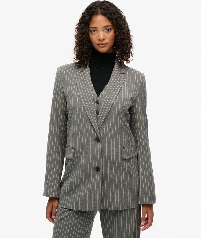 Pinstripe Boyfriend Blazer | Superdry (UK)