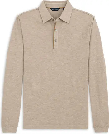 Cotton & Wool Piqué Long Sleeve Polo | Nordstrom
