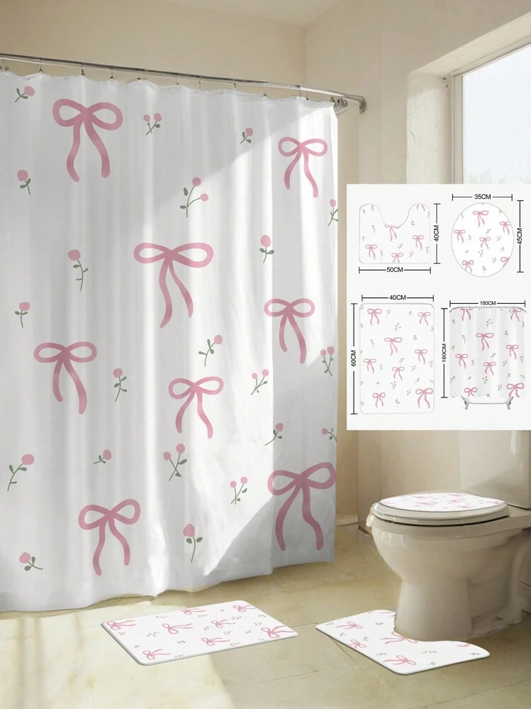 From  $4.18       
    $5.10
   
  -18%
        1pc Beautiful Pink Floral Bowknot Printed Shower ... | SHEIN