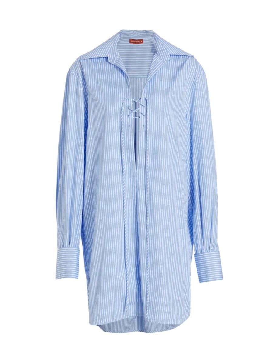 Nia Striped High-Low Shirtdress | Saks Fifth Avenue