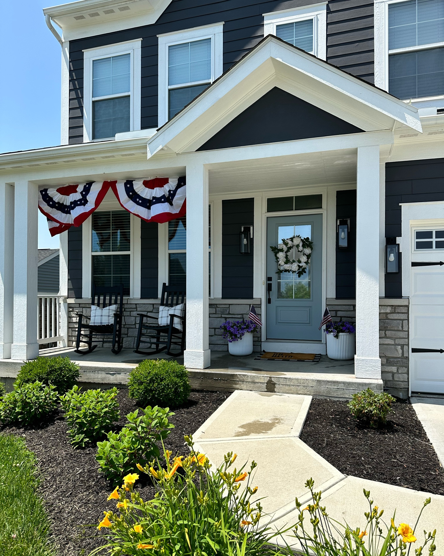 Memorial Day decor, bunting banner, American flags, Memorial Day outdoor decor 

#LTKSeasonal #LTKhome