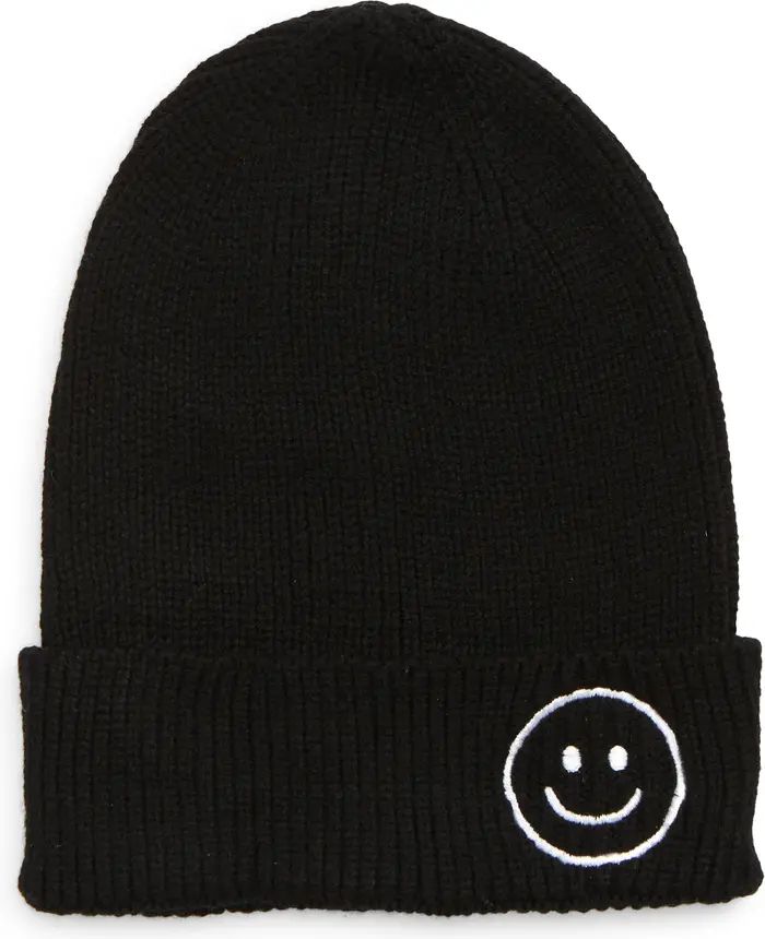 Embroidered Smiley Beanie | Nordstrom