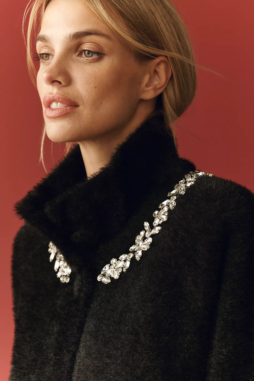 NVLT Eyelash Knit Embellished Coatigan | Anthropologie (US)