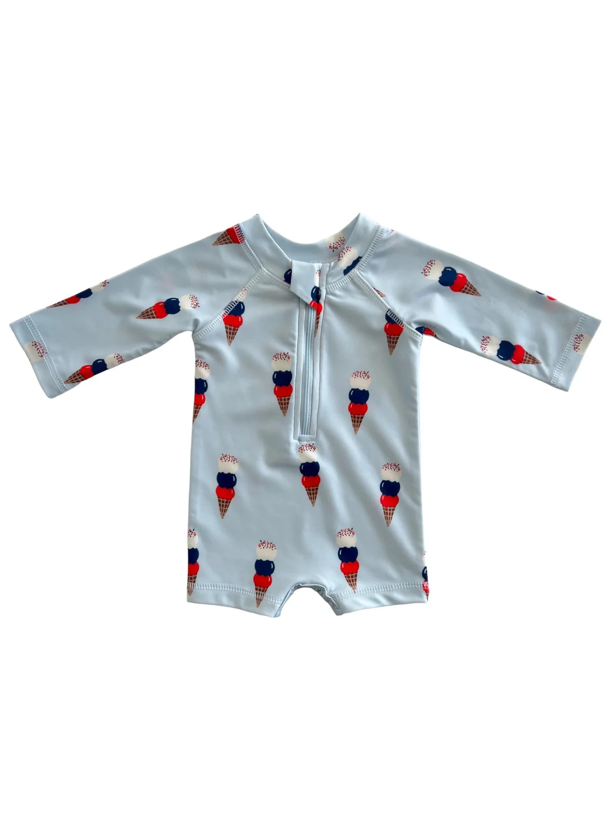 Blue Ice Cream / Sonny Rashguard Swimsuit / UPF 50+ | SpearmintLOVE