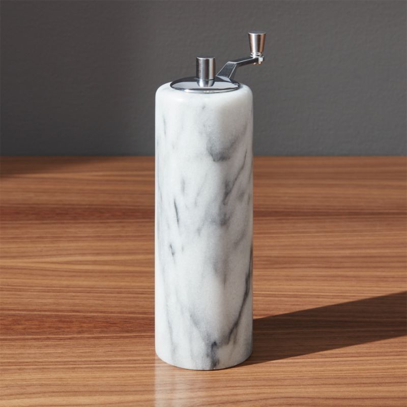 French Kitchen Marble Pepper Mill + Reviews | Crate and Barrel | Crate & Barrel