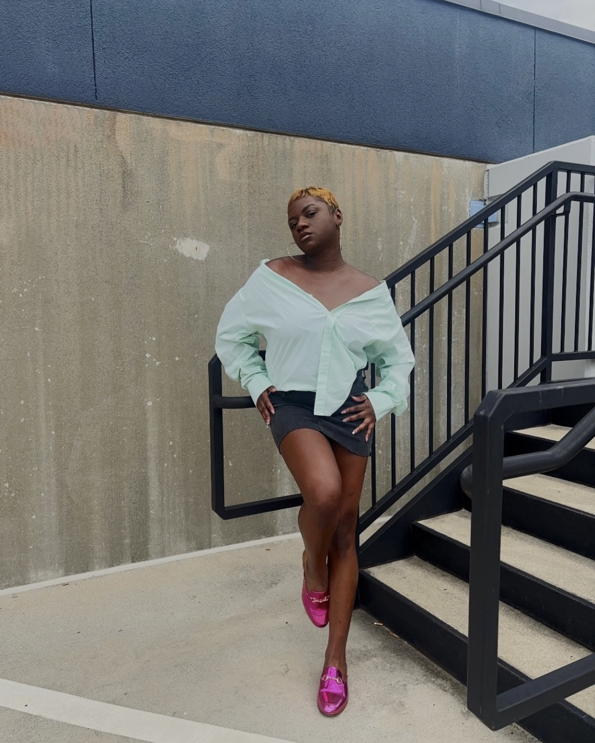 Off-the-shoulder energy all summer 🤍 Styled this mint button-down with a black mini skirt + my fave metallic loafers for a look that says “I do casual, but make it cute.”


#LTKShoeCrush #LTKStyleTip #LTKPetite