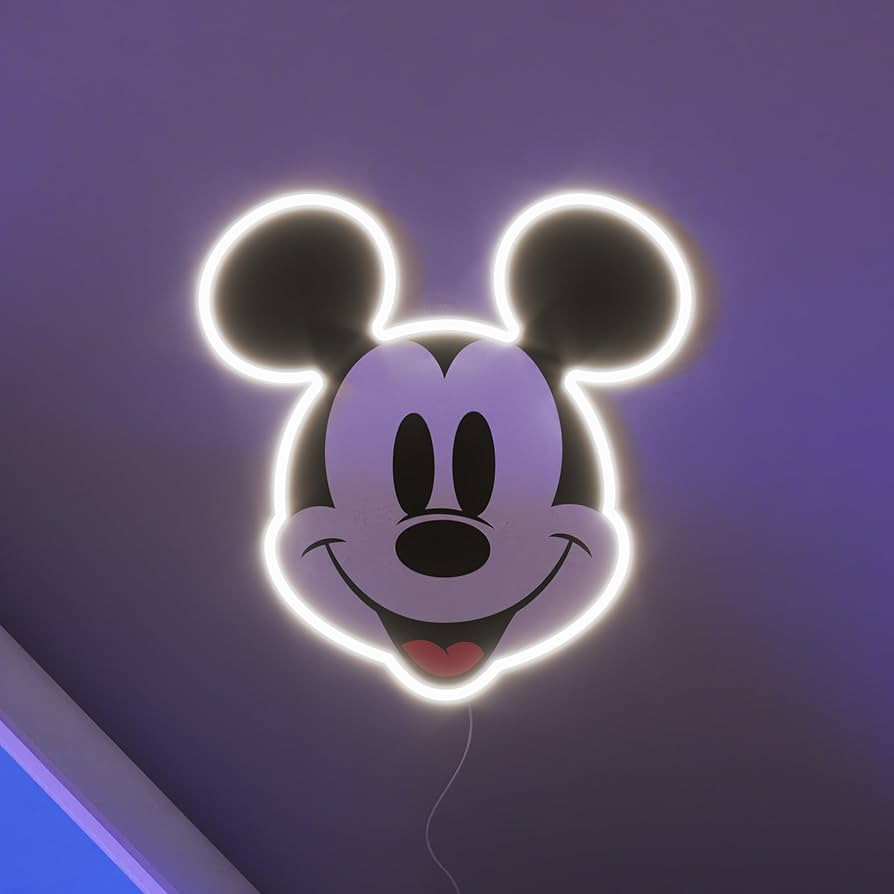 Yellowpop Neon Signs for Wall Decor, Disney Mickey Mouse (Printed Face) - Energy Efficient LED Ne... | Amazon (US)