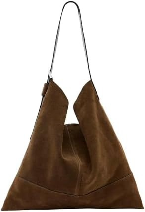 AllSaints Asha Suede Shldr Fango Brown W369XD One Size | Amazon (US)