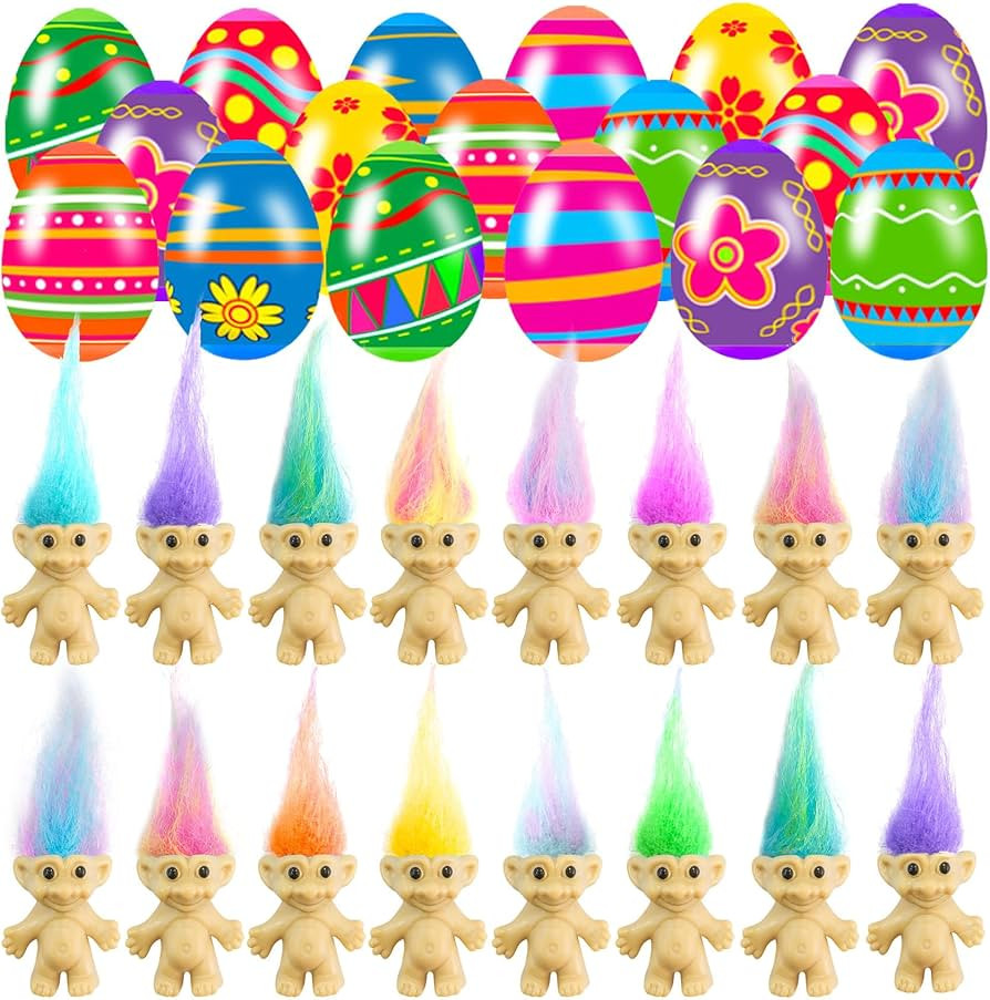 24 PCS Prefilled Easter Eggs with Mini Toys Inside Vintage Lucky Dolls Action Figures for Kids Bo... | Amazon (US)