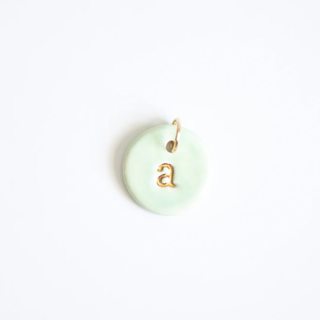 Original Lowercase Initial Charm | Susan Gordon Pottery