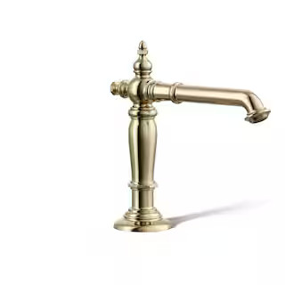 Artifacts With Column Design Widespread Bathroom Sink Spout, Vibrant French Gold | The Home Depot