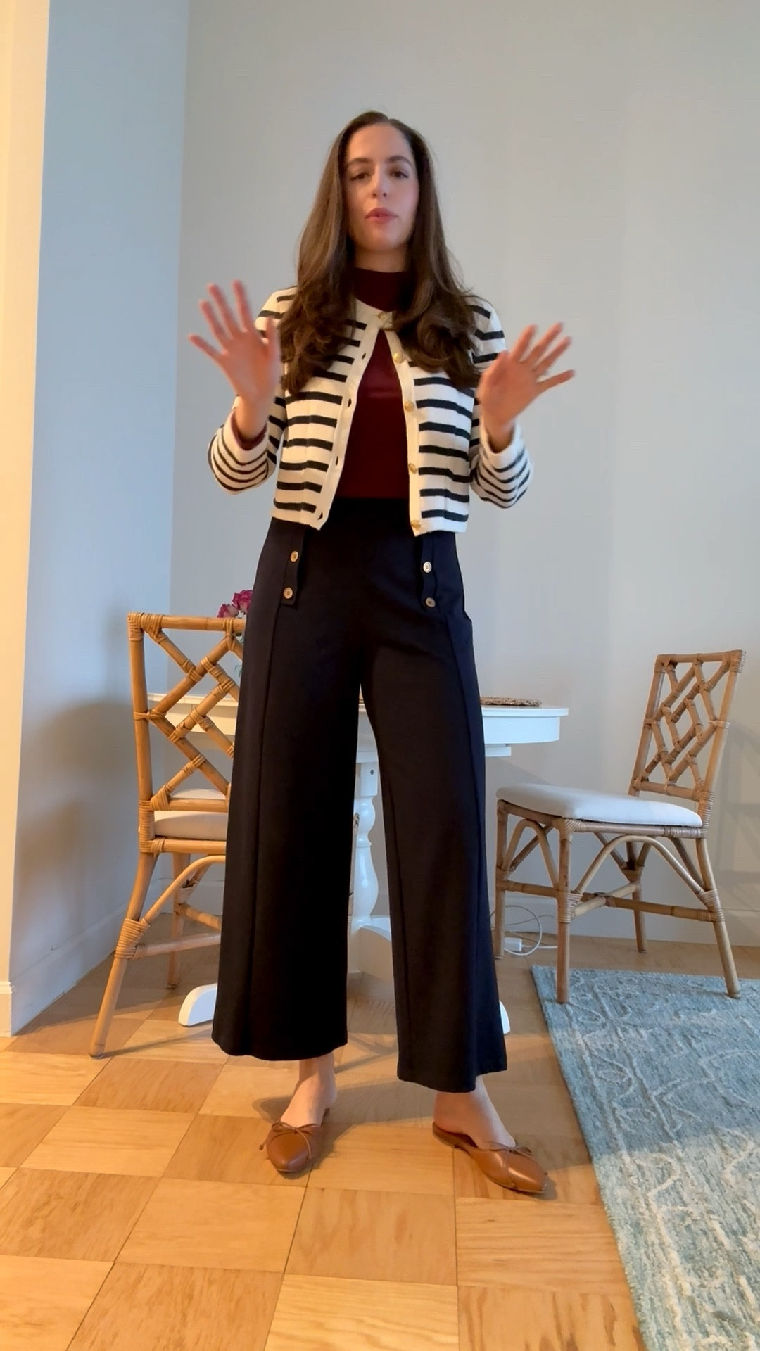 Office style, office outfit, business casual, workwear, winter workwear, lawyer, attorney, law firm style, corporate style, corporate outfit, corporate fashion, corporate workwear, sailor pants, wide leg pants, lady jacket, striped lady jacket, winter corporate outfit 

#LTKSeasonal #LTKTall #LTKWorkwear