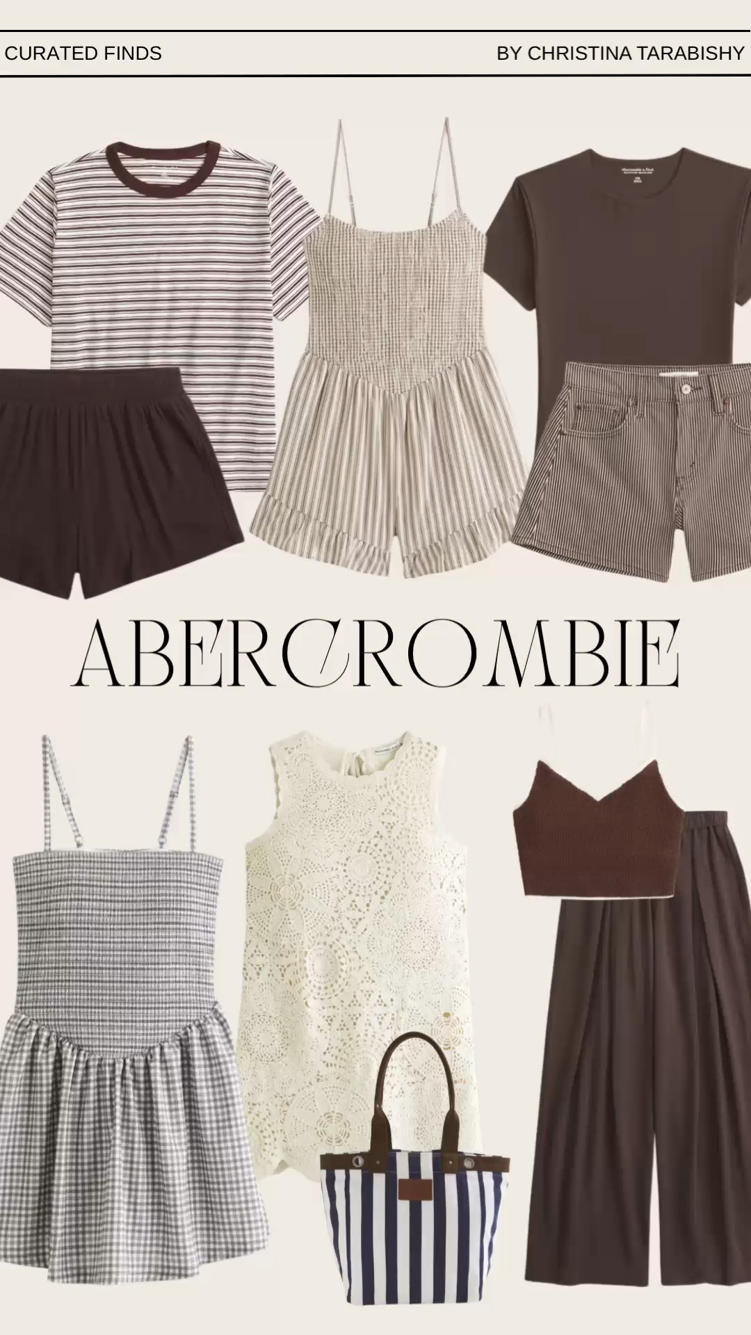 New @abercrombie  finds I’m loving right now 🤎

Abercrombie, Abercrombie outfit, summer outfit, striped tee, smocked romper, gingham dress, lace top, striped shorts, wide leg pants, matching set, summer fashion, outfit inspo, new arrivals

#LTKootd #LTKSeasonal