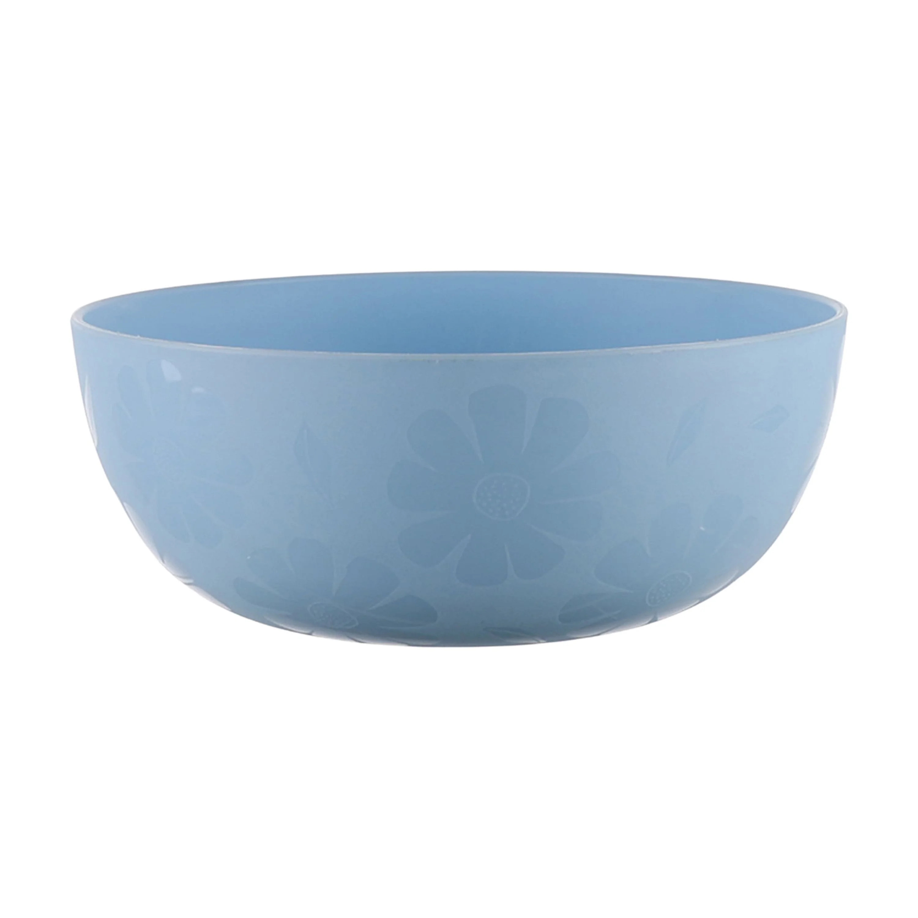 Mainstays 38 Ounce Round Plastic Daisy Etched Cereal Bowl, Light Blue | Walmart (US)