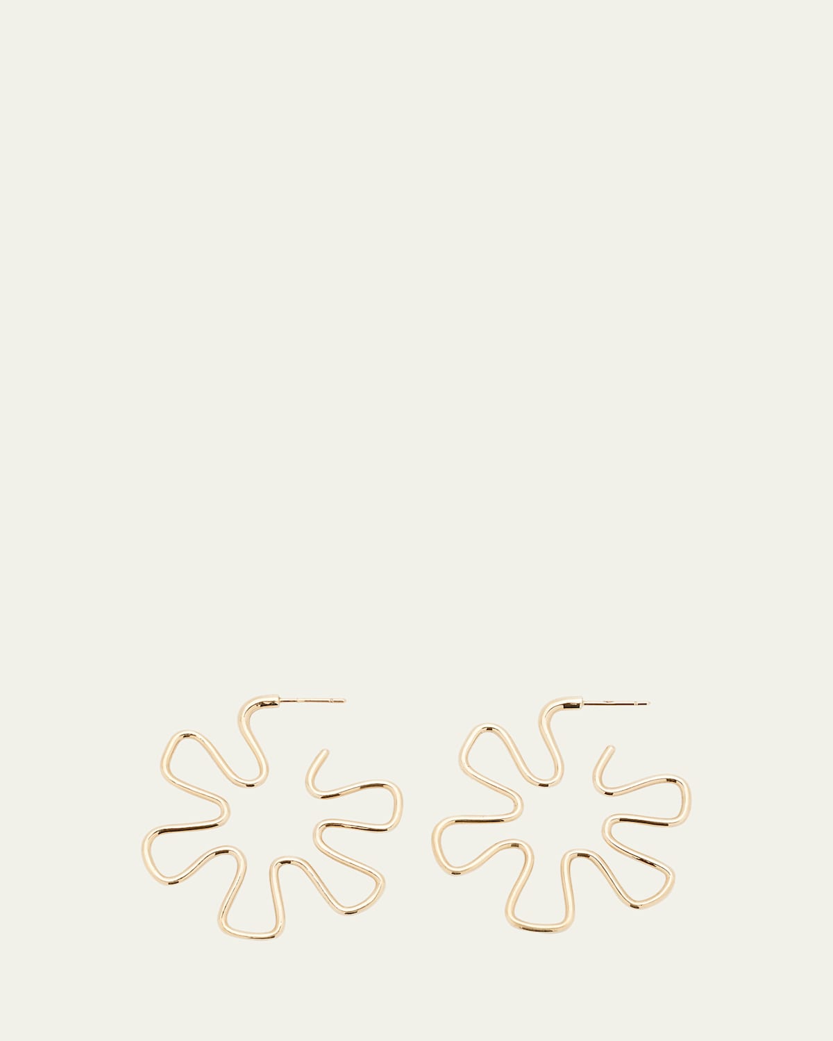 B Gold Earrings in 9K Yellow Gold | Bergdorf Goodman