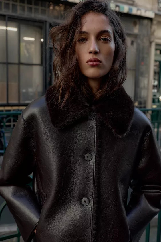 REVERSIBLE DOUBLE-FACED FAUX LEATHER JACKET | Zara UK