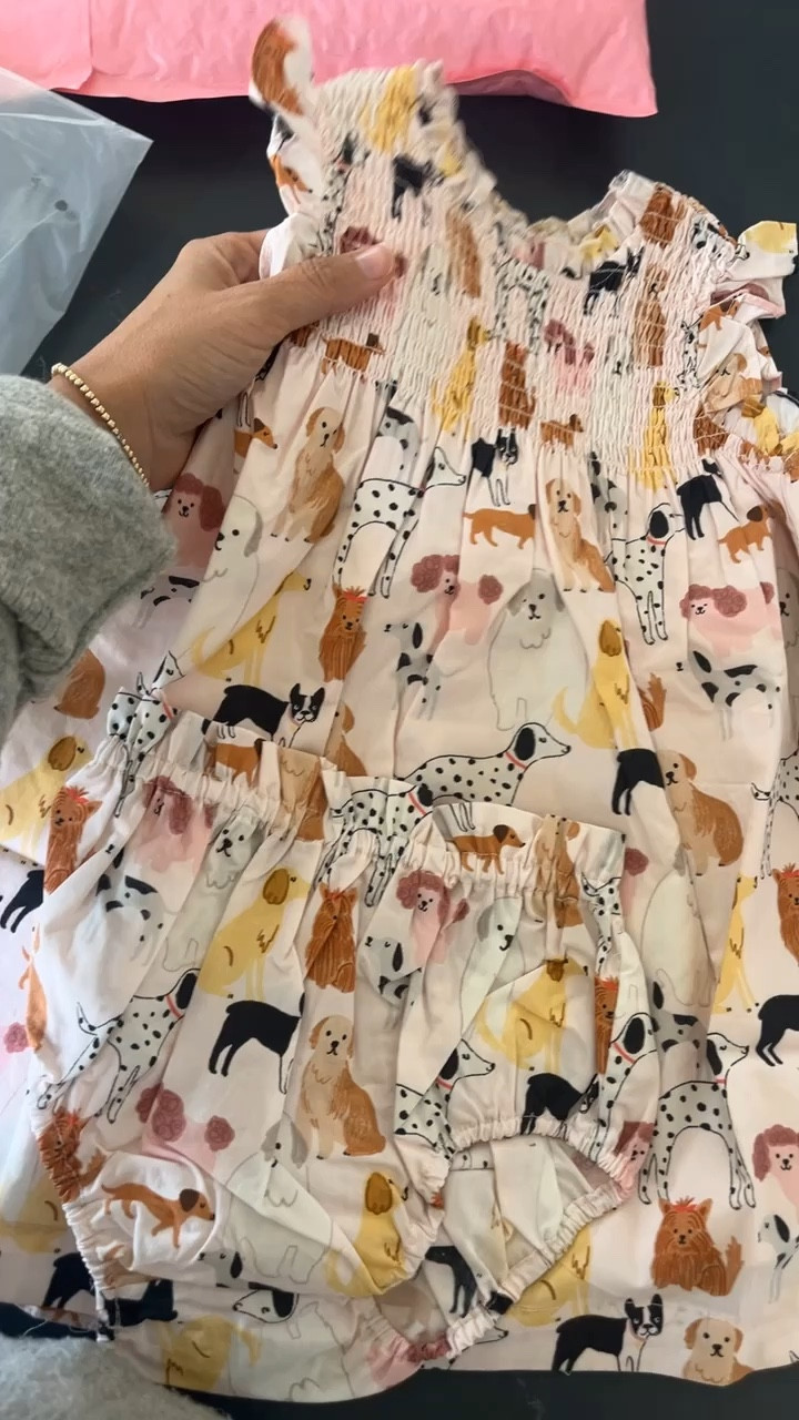 Puppy dress for 2nd birthday party! Runs a bit big 

#LTKBaby #LTKParties #LTKSeasonal