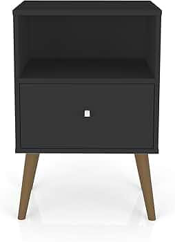 Manhattan Comfort Liberty Nightstand, Black | Amazon (US)