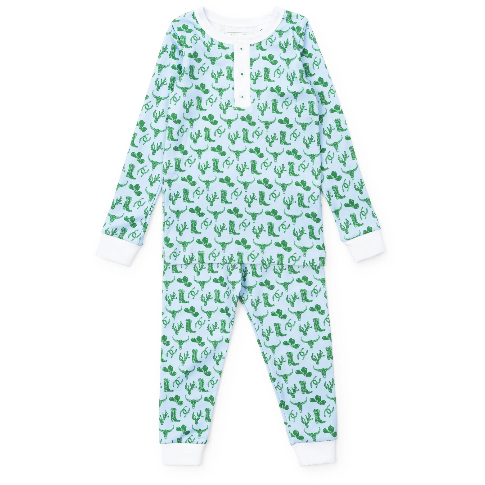 Jack Boys' Pajama Pant Set - Wild West Blue | Lila and Hayes