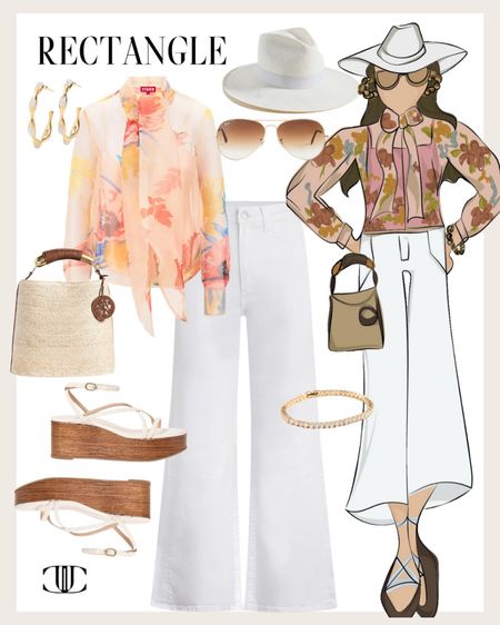 Dressing for your body type is key to looking balanced and fabulous  in the clothes you wear. 

 White denim, espadrilles, blouse, casual outfit, body type, spring outfit, blouse, sun hat 

#LTKover40 #LTKstyletip #LTKshoecrush
