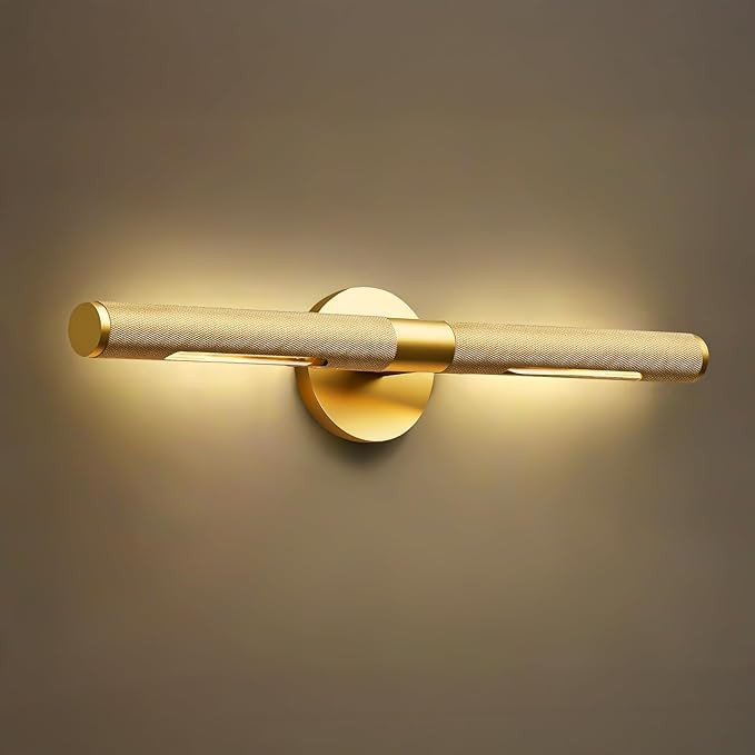 19” Brass Picture Lights, 3000K&6000K Modern Vanity Light, 360° Rotatable Wall Sconces Lampsha... | Amazon (US)