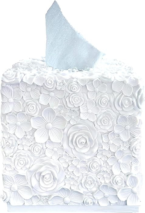 Square Tissue Box Cover Decorative Kleenex Box Holder for Bathroom & Living Room with Handcrafted... | Amazon (US)