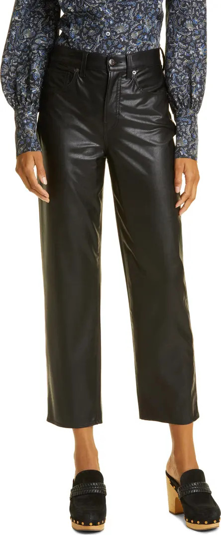 Ryleigh High Waist Slim Straight Faux Leather Pants | Nordstrom