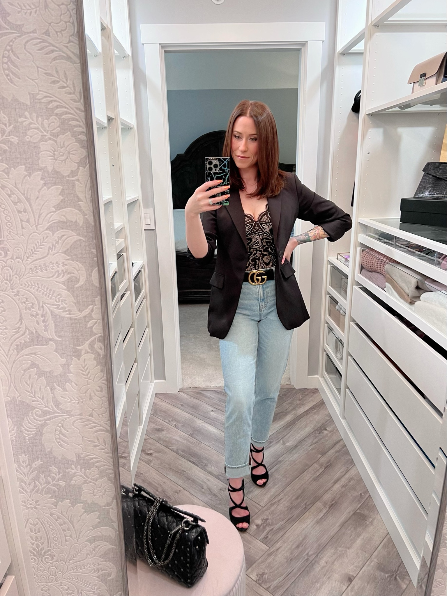 Same top & blazer three styles 💕