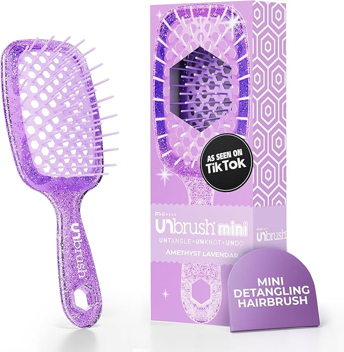FHI Heat UNbrush Mini Detangler Brush for Pain-Free Brushing on All Wet or Dry Hair Types — Dur... | Amazon (US)