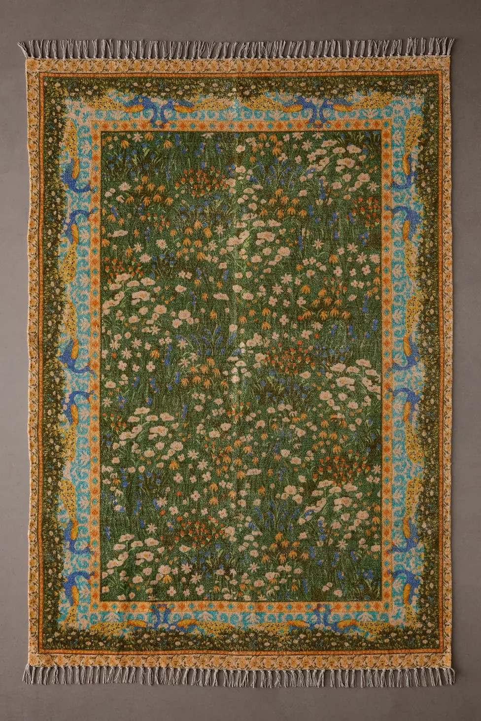 Anette Floral Digital Printed Chenille Rug | Urban Outfitters (US and RoW)